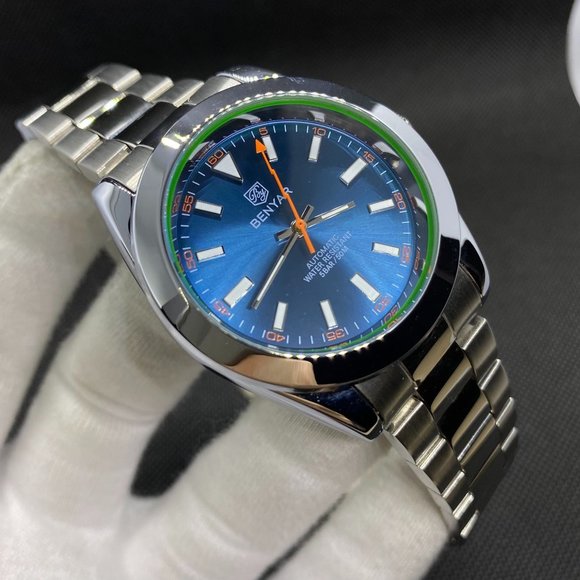 Luxury Men's Automatic Mechanical 50M Waterproof Milgauss Design Watch Blue - Picture 6 of 7